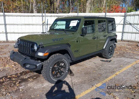 2021 Jeep Wrangler Unlimited Willys Sport 4X4 z USA, uszkodzony, nr VIN 1C4HJXDG5MW512369